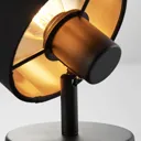 Vasilia fabric wall light black and gold, one-bulb