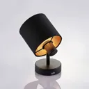 Vasilia fabric wall light black and gold, one-bulb