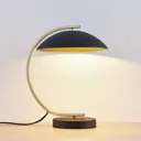 Adriana metal table lamp, black and gold