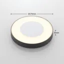 Sora LED outdoor ceiling light, round, sensor