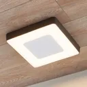 Sora LED outdoor ceiling light, angular, sensor