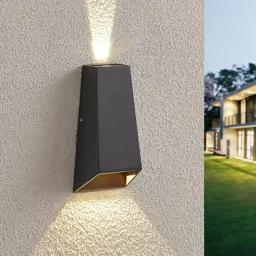 Dagur LED outdoor wall light, dark grey