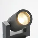 Kavuna outdoor spotlight, dark grey IP54 round