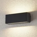 Oliver LED outdoor wall light, dark grey, 18 cm