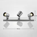 Arcchio Iavo downlight, angular, aluminium, 3-bulb