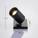 Arcchio Brinja spotlight angular black/gold 1-bulb