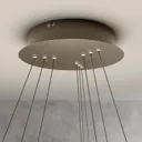 Ezana LED pendant lamp with three rings, nickel