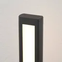 Mhairi LED pillar lamp, angular, dark grey, 50 cm