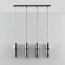 Eleen pendant lamp with 4 smoked glass cylinders