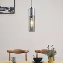 Eleen pendant lamp with smoked glass cylinder