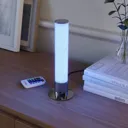 Fria LED table lamp, cylinder, RGB, remote control