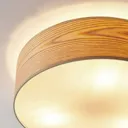 Dominic wooden ceiling light with a round shape