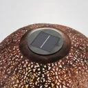 Eddis ornamental LED solar light, sphere, copper