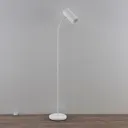 Karoli floor lamp with flexible arm, white