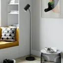 Karoli floor lamp with flexible arm, black