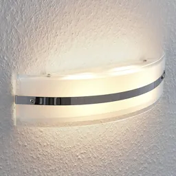 Zinka LED wall lamp made of glass, 37.5 cm
