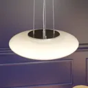 Gunda LED opal glass hanging lamp in white