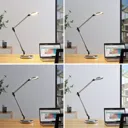 Rilana LED desk lamp with dimmer, silver