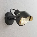 Henega spotlight in black, 1-bulb