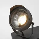 Henega headlamp ceiling spotlight, black, 2-bulb