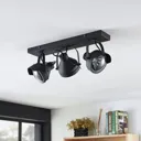 Henega headlamp ceiling spotlight, black, 3-bulb