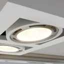 Ronka LED ceiling spotlight, GU10, 2-bulb, white