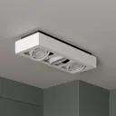Ronka LED ceiling spotlight, GU10, 3-bulb, white