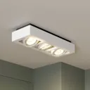 Ronka LED ceiling spotlight, GU10, 3-bulb, white
