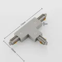 T-connector for one-circuit track system, nickel