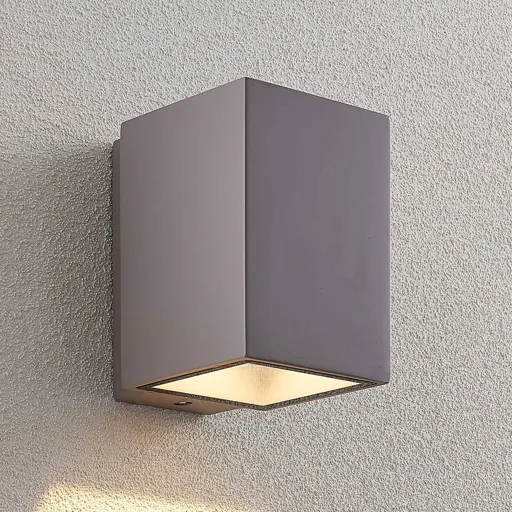 Cataleya LED outdoor wall light, concrete