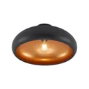 Gerwina metal ceiling lamp, black and gold