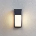 Alecia LED outdoor wall lamp, IP65, dark grey