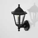 Iavo LED outdoor wall lantern in black