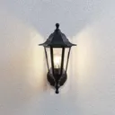 Nane outdoor wall light in a lantern shape, black