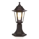 Nane pillar light in a lantern shape, black