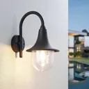 Nalevi outdoor wall lamp, curved, black