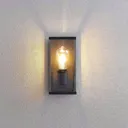 Susanne outdoor wall light, angular, glazed