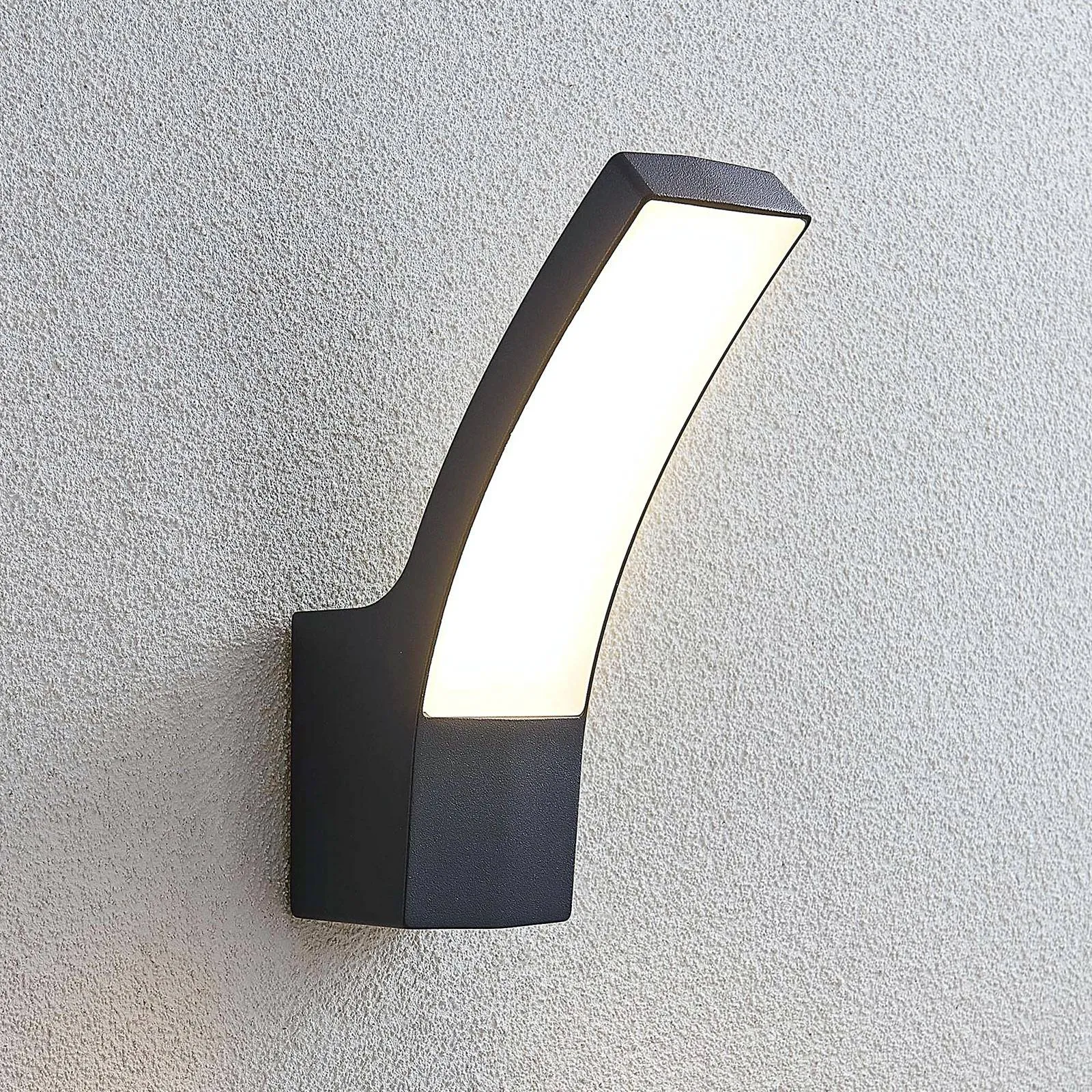Ilvita LED outdoor wall lamp, anthracite