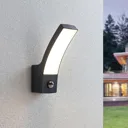 Ilvita LED outdoor wall lamp, anthracite, sensor