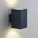 Mekita LED outdoor wall lamp, two-bulb