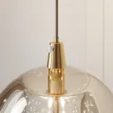 Hayley LED pendant lamp, 5-bulb, round, gold
