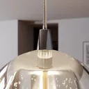 Hayley LED pendant lamp, 5-bulb, linear, chrome