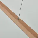 Tamlin LED wooden linear pendant lamp, beech