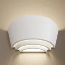 Azriel plaster wall lamp white semicircle 3-level