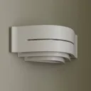 Amran plaster wall lamp, white, 3 levels, stripes