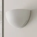Jaron plaster wall uplighter, white, hemispherical
