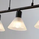 Height-adjustable pendant lamp Delira 3-bulb black
