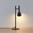 Nordwin table lamp, metal, black and gold