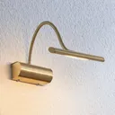 Rakel LED picture light, flexible arm, matt brass