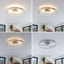 Lindby Ronka LED ceiling light, satin nickel